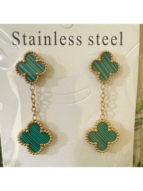 True Stainless Steel earrings Clover Earrings women’s Dangle Earrings